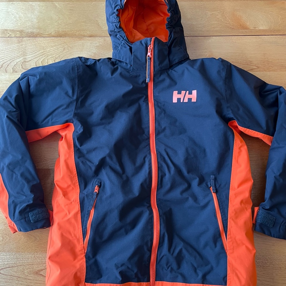 Helly Hansen Dark gray and Bright Orange Hooded Jacket